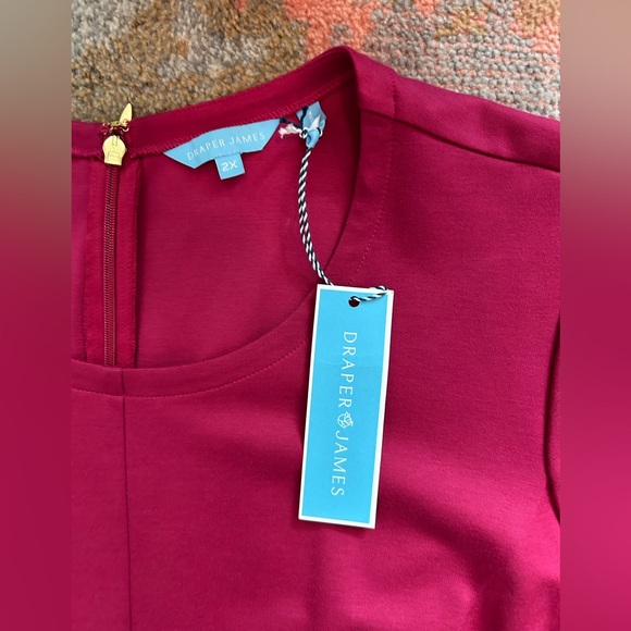 Draper James NWT deep berry A-Line dress 2x - Picture 4 of 6